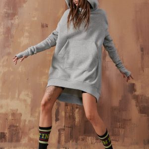 Cozy and Chic Elevate Your Style with Our Long Hoodie with Dropped Shoulder