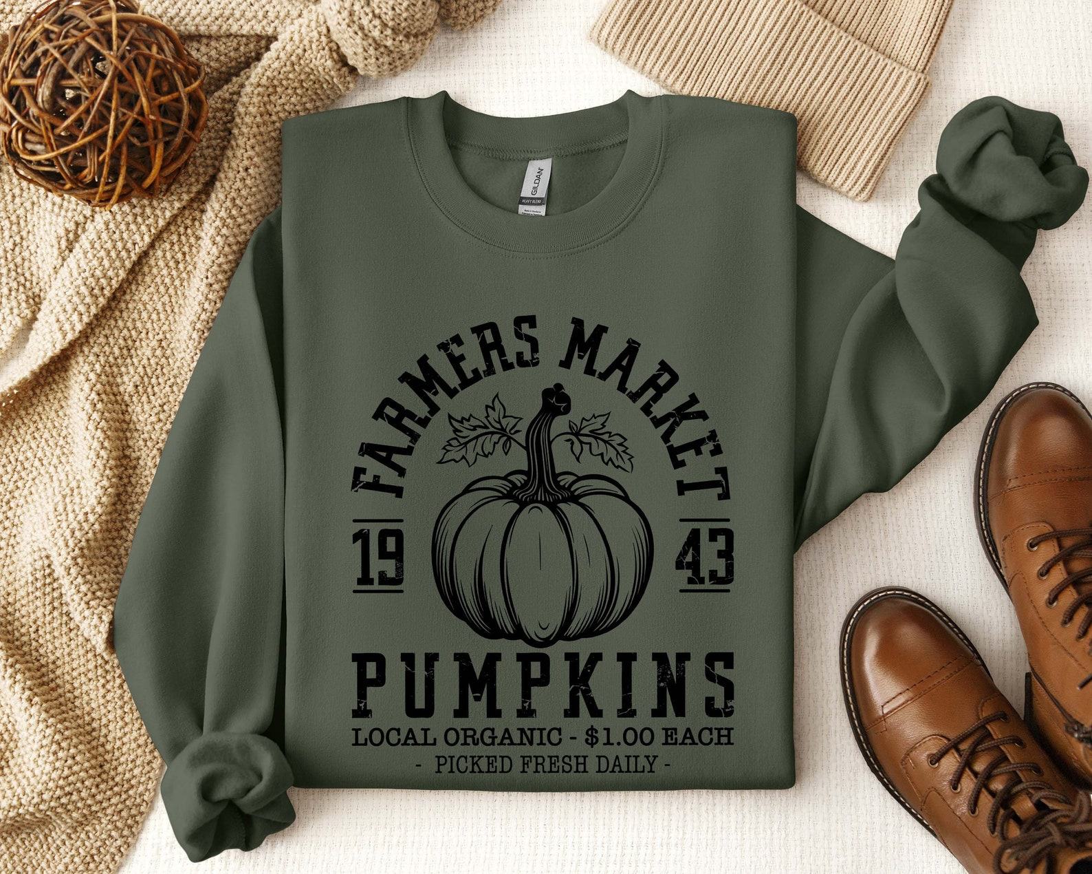 Cozy Autumn Vibes Farmers Market Sweatshirt for Thanksgiving and Halloween - Image 4