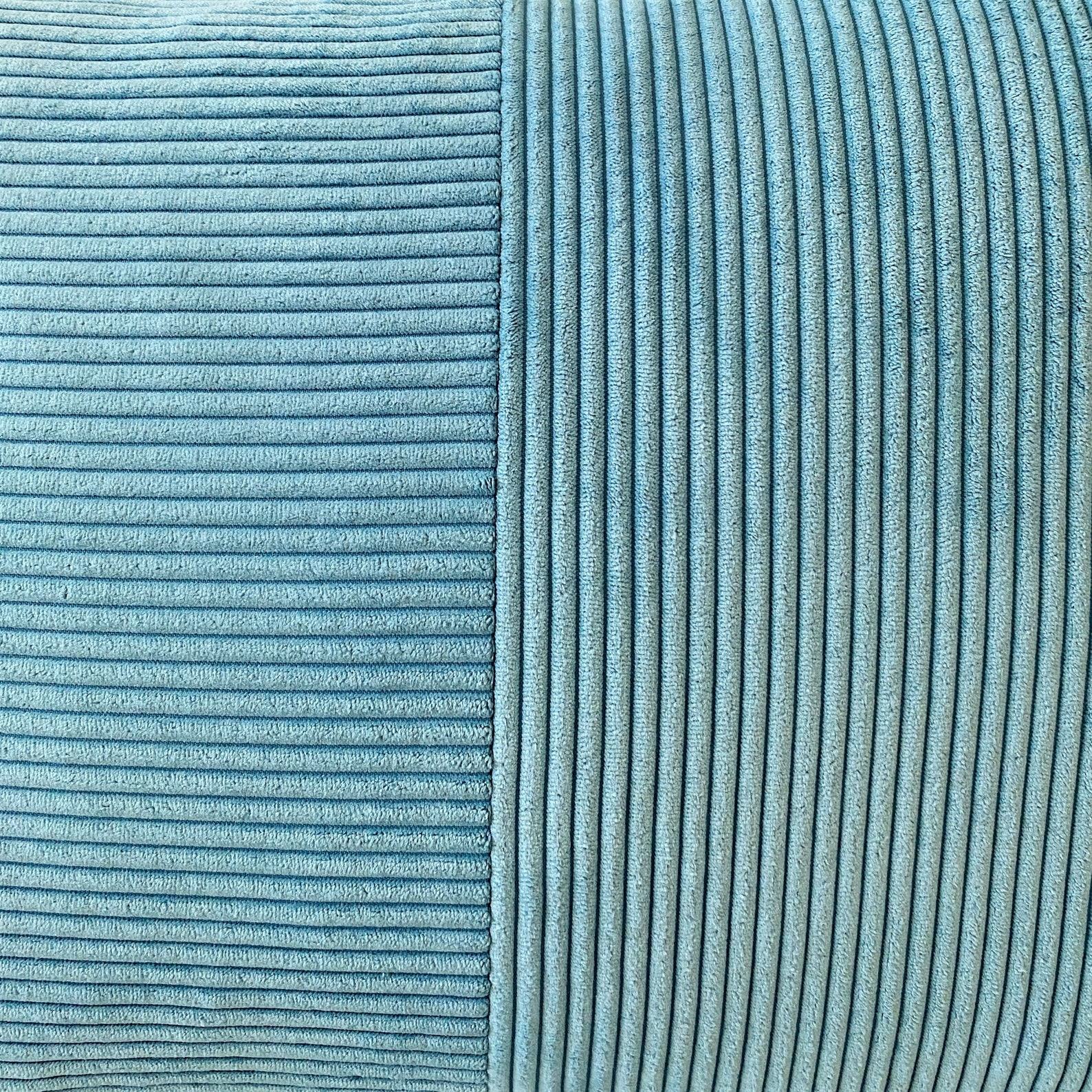 Cozy Blue Corduroy Lumbar Pillow Cover Scandinavian Charm for Your Home