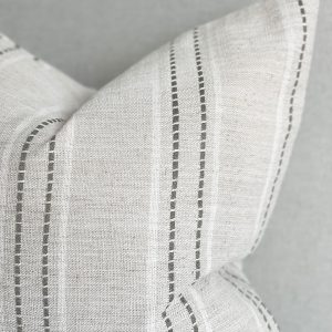 Cozy Comfort Ella Oatmeal Stripe Cushion with Luxurious Duck Feather Pad