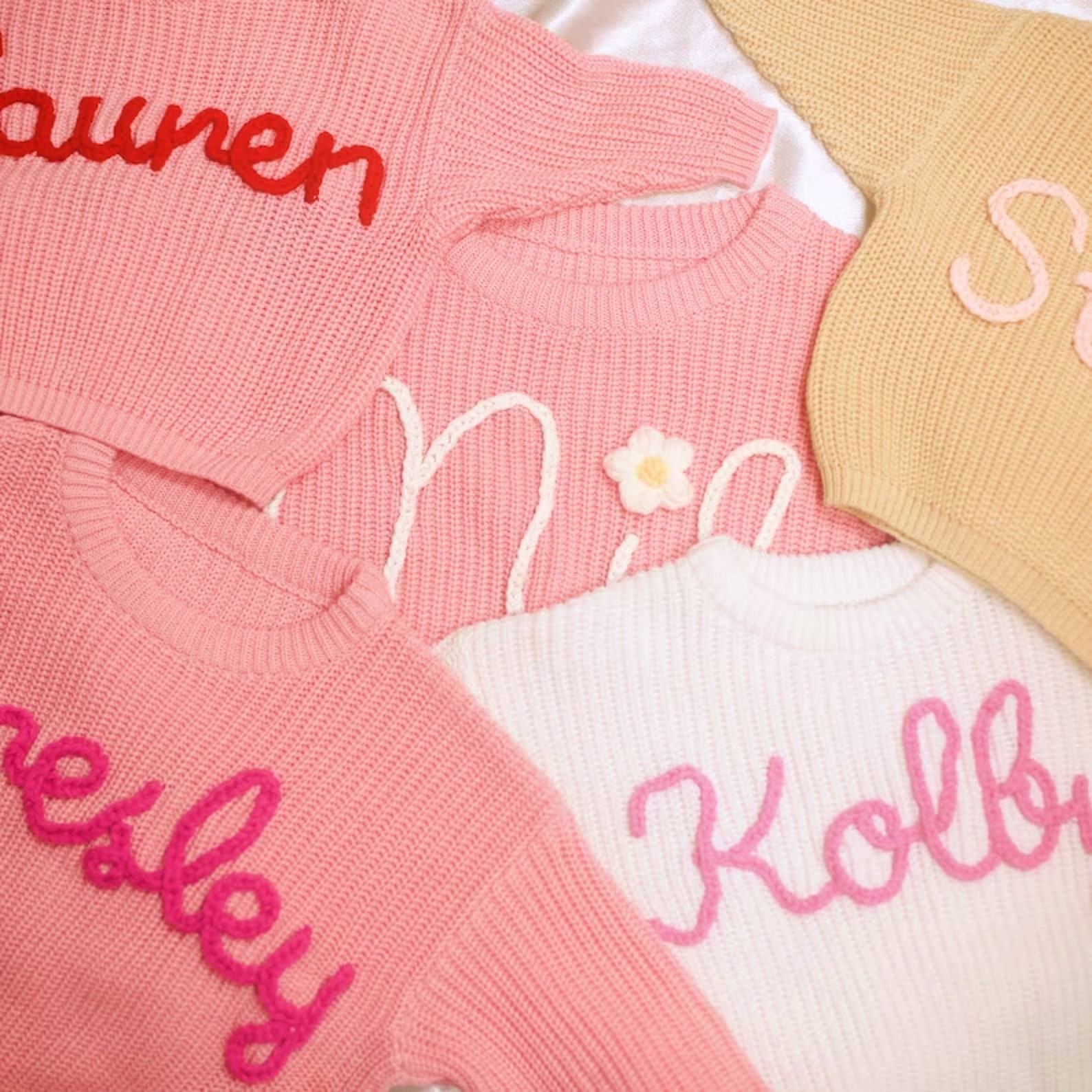 Cozy Comfort for Your Little One Personalized Baby Sweater with Embroidered Name