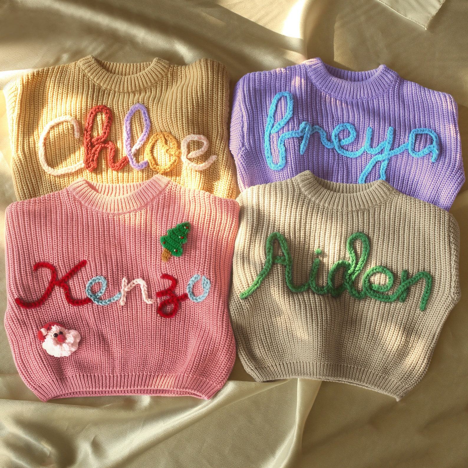 Cozy Comfort for Your Little One Personalized Baby Sweater with Embroidered Name
