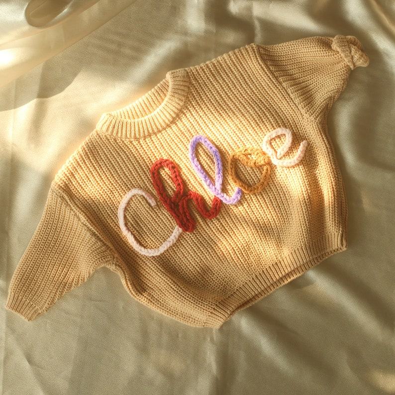 Cozy Comfort for Your Little One Personalized Baby Sweater with Embroidered Name