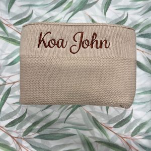 Cozy Comfort for Your Little One Personalized Knitted Cotton Baby Blanket