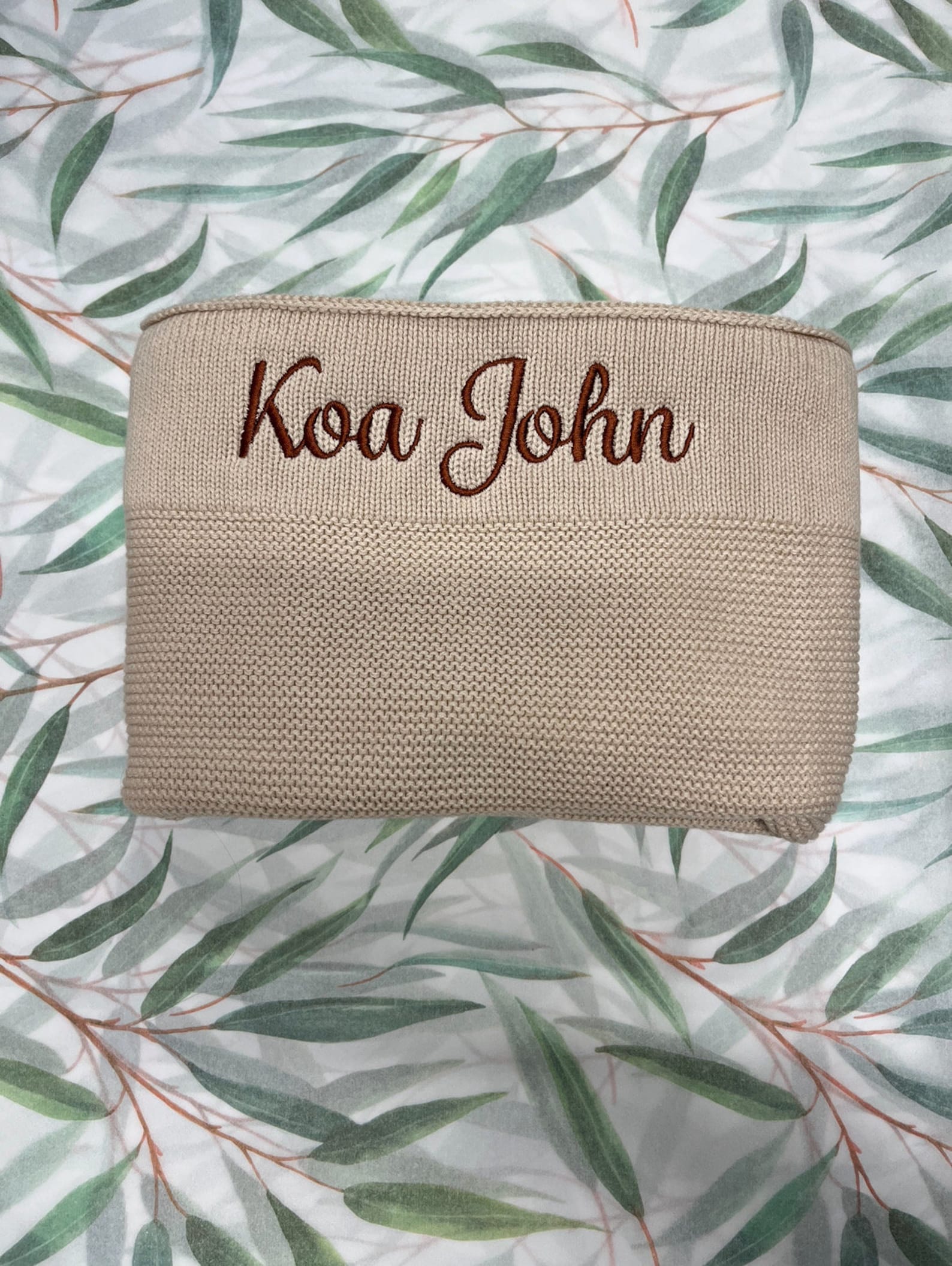 Cozy Comfort for Your Little One Personalized Knitted Cotton Baby Blanket - Image 4