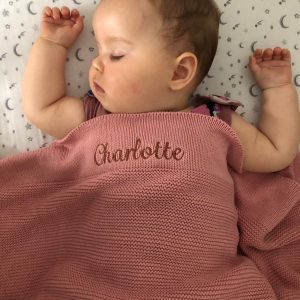 Cozy Comfort for Your Little One Personalized Knitted Cotton Baby Blanket