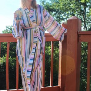 Cozy Comfort in Style Custom-Length Cotton Double Gauze Kimono Robe