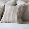 Cozy Comfort India Beige Rope Stripe Cushion for Serene Ambiance