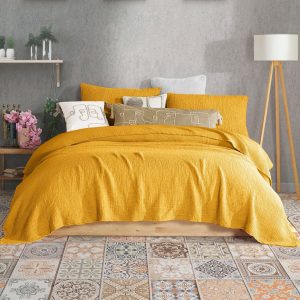 Cozy Comfort Mustard Pure Cotton Gauze Throw for All Seasons