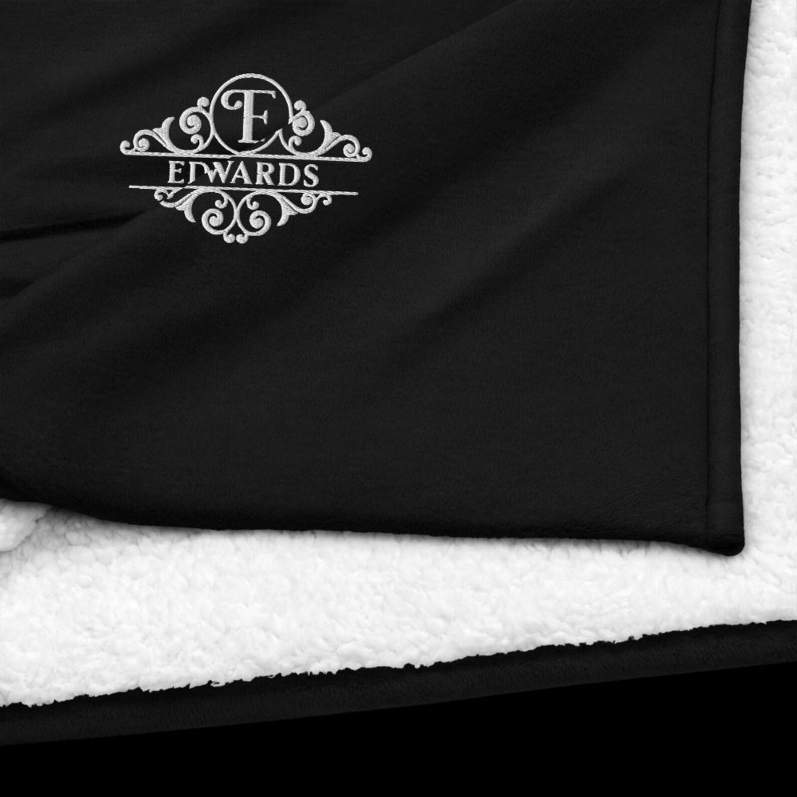 Cozy Comfort, Personalized Embroidered Monogram Sherpa Blanket for Cherished Moments