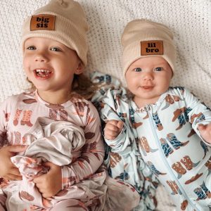 Cozy Family Beanies Matching Hats for Big Bro, Little Bro, Big Sis, Mama, and Dada