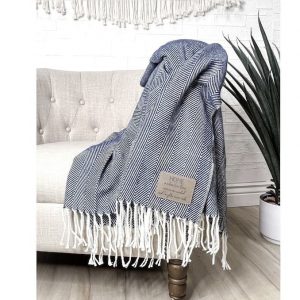 Cozy Farmhouse Herringbone Throw Personalize Your Comfort with Style