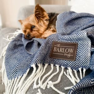 Cozy Farmhouse Herringbone Throw Personalize Your Comfort with Style