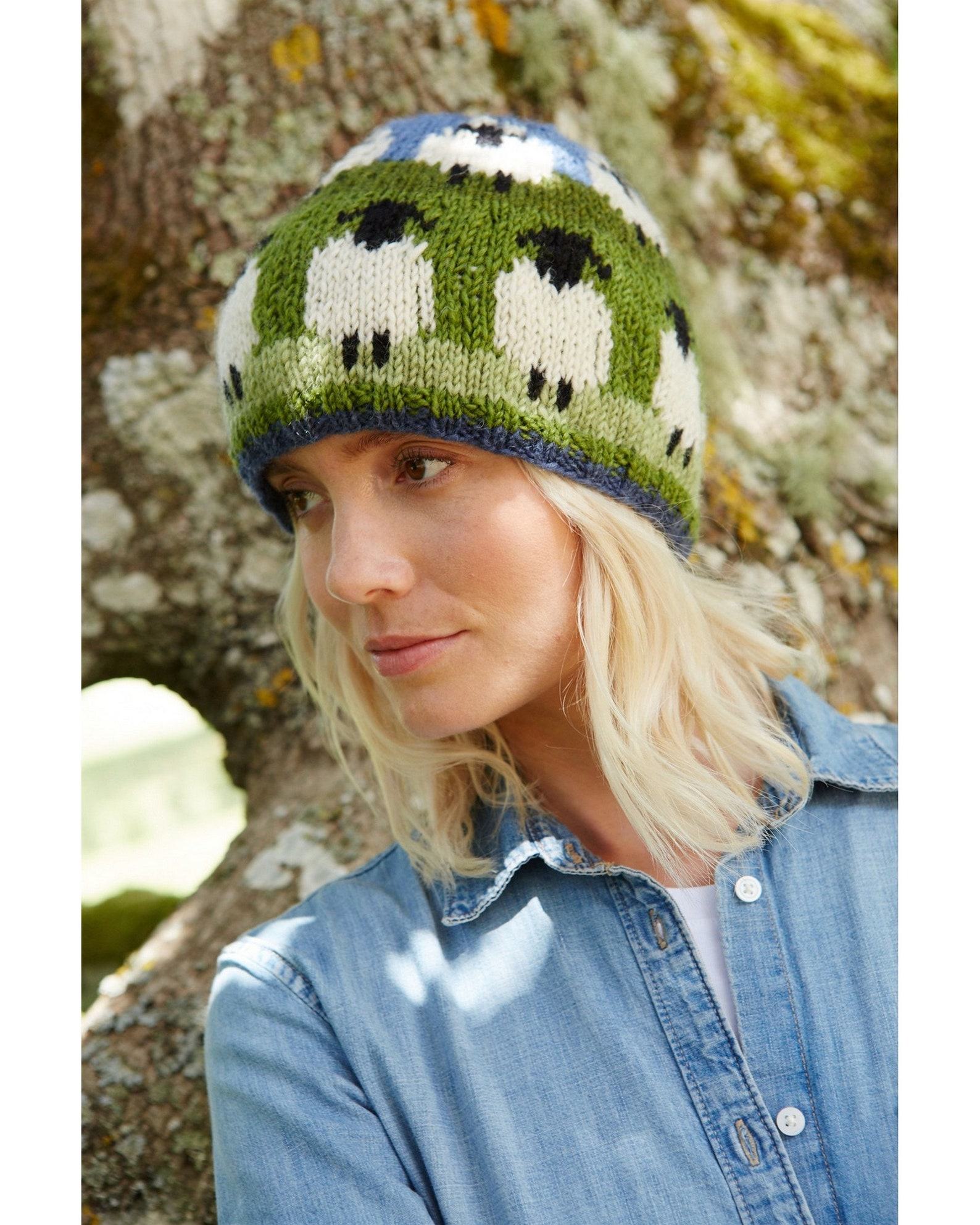 Cozy Flock Handcrafted Wool Beanie with Playful Pom Pom - Image 4