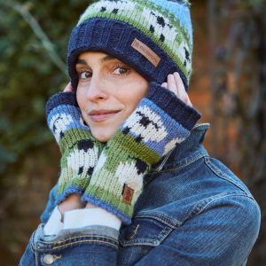 Cozy Flock Handcrafted Wool Beanie with Playful Pom Pom