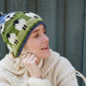 Cozy Flock Handcrafted Wool Beanie with Playful Pom Pom