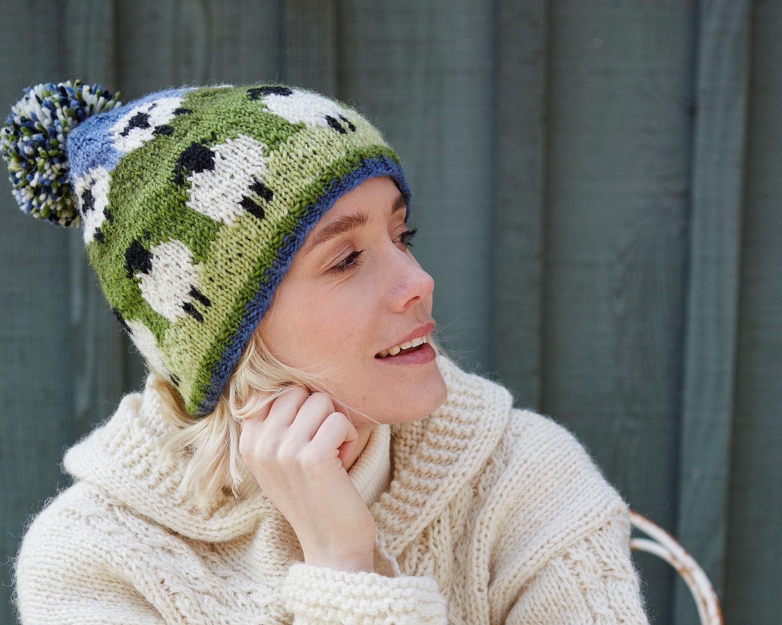 Cozy Flock Handcrafted Wool Beanie with Playful Pom Pom - Image 5