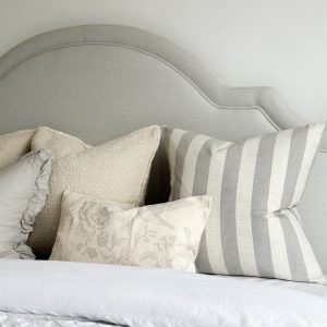 Cozy Haven Grey Bird Print Cushion with Luxurious Duck Feather Pad