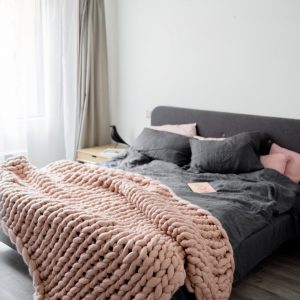 Cozy Haven Premium Organic Merino Wool Chunky Knit Blanket for Unparalleled Comfort