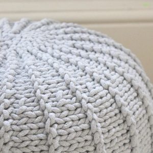 Cozy Knitted Footstool A Scandinavian Haven for Your Little One’s Room