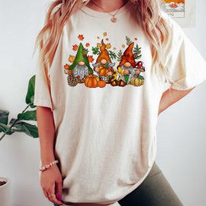 Cozy Up with Our Enchanting Gnomes Fall Sweatshirt A Festive Treat for Thanksgiving and Beyond