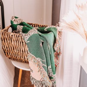 Cozy Zebra Haven Woven Throw Blanket for Home Decor and Comfort