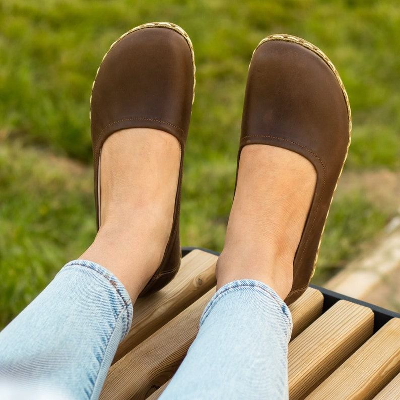 Crazy Classic Brown Barefoot Shoes for Women – Grounding & Minimalist Comfort