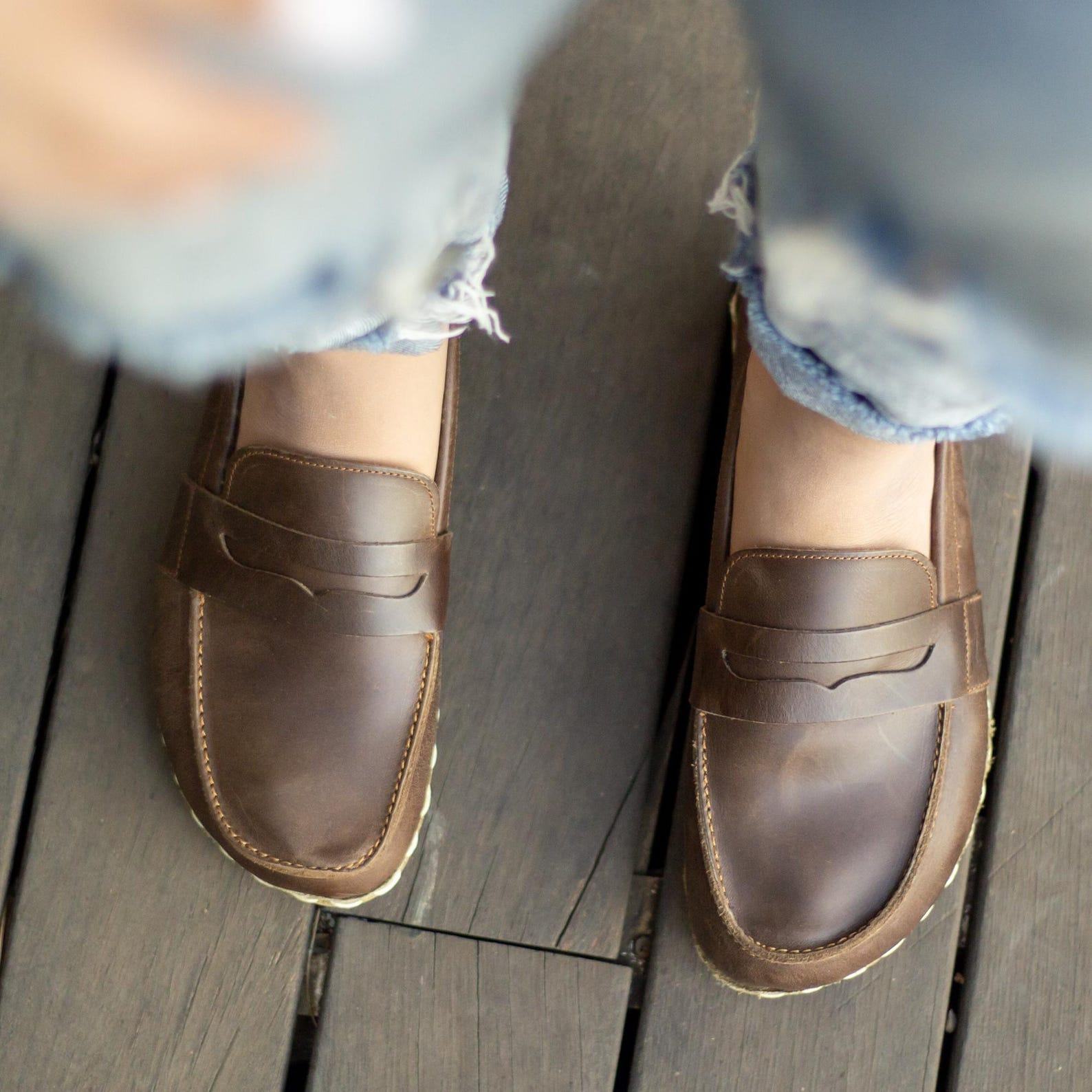 Crazy Classic Brown Leather Grounding Shoes for Women | Barefoot Comfort & Earthing