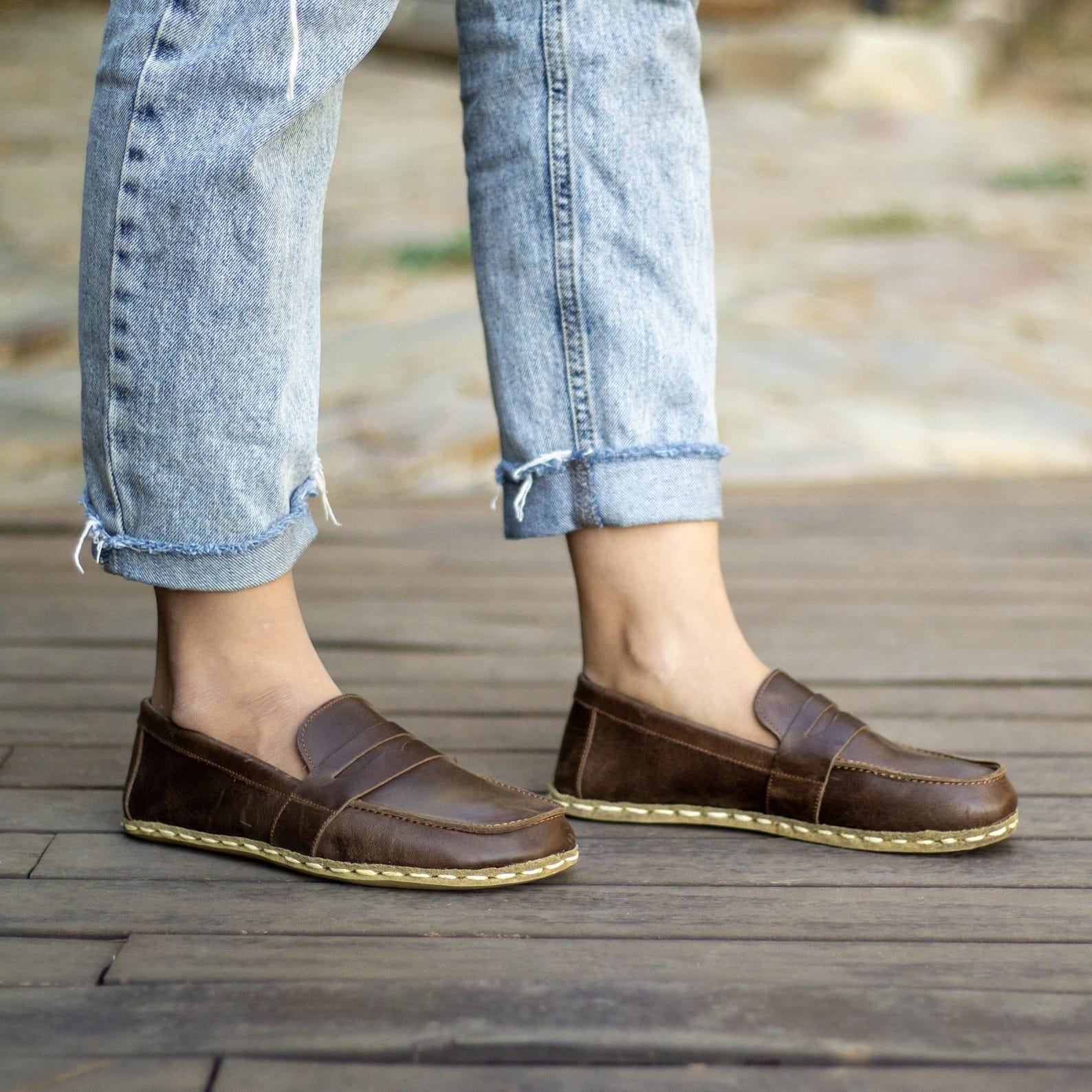 Crazy Classic Brown Leather Grounding Shoes for Women | Barefoot Comfort & Earthing