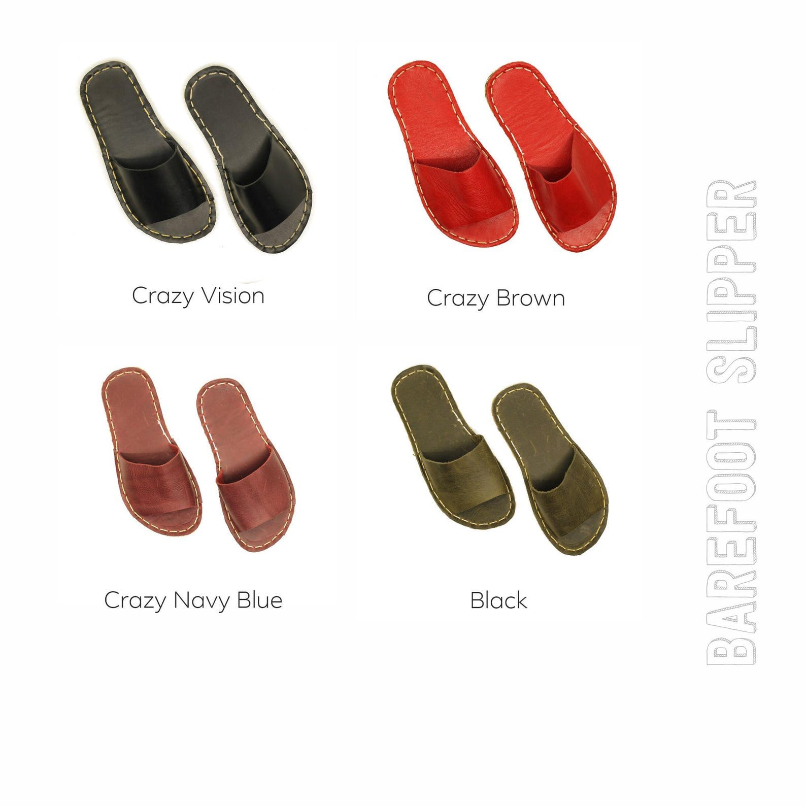 Crazy Classic Brown Leather Sandals – Handmade Barefoot Style