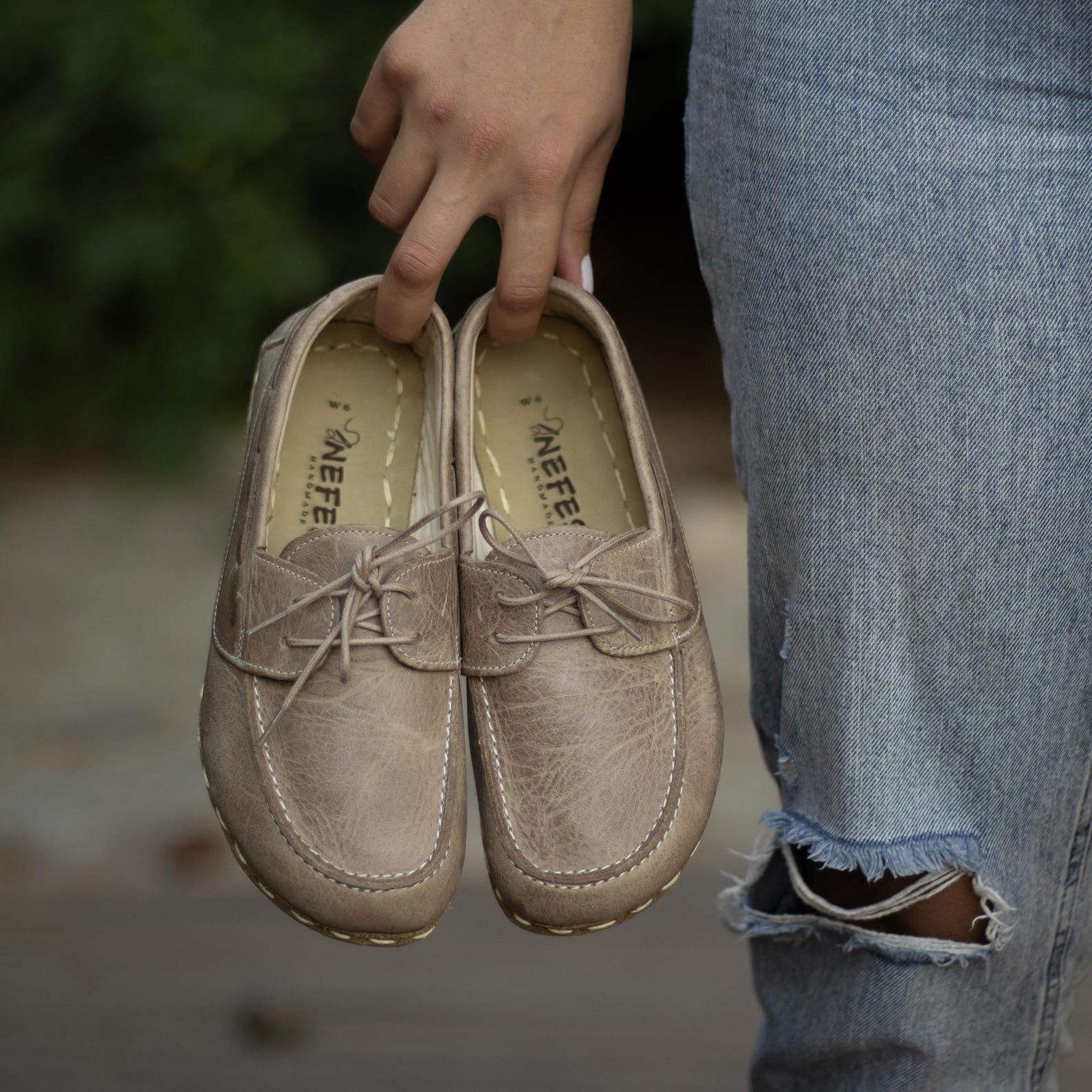 Crazy Vision Barefoot Oxford Shoes  Wide Toe, Leather Sole, Grounding Comfort