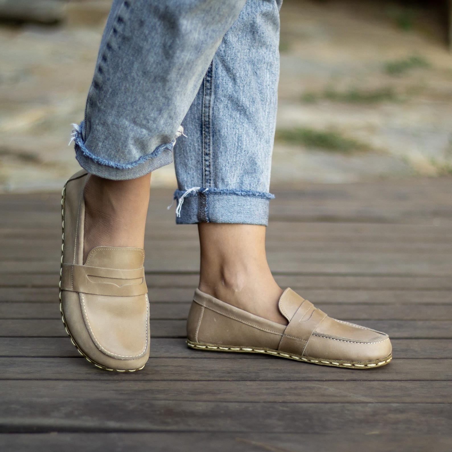 Crazy Vision Leather Barefoot Shoes  Earth Grounded, All-Leather Comfort for Women