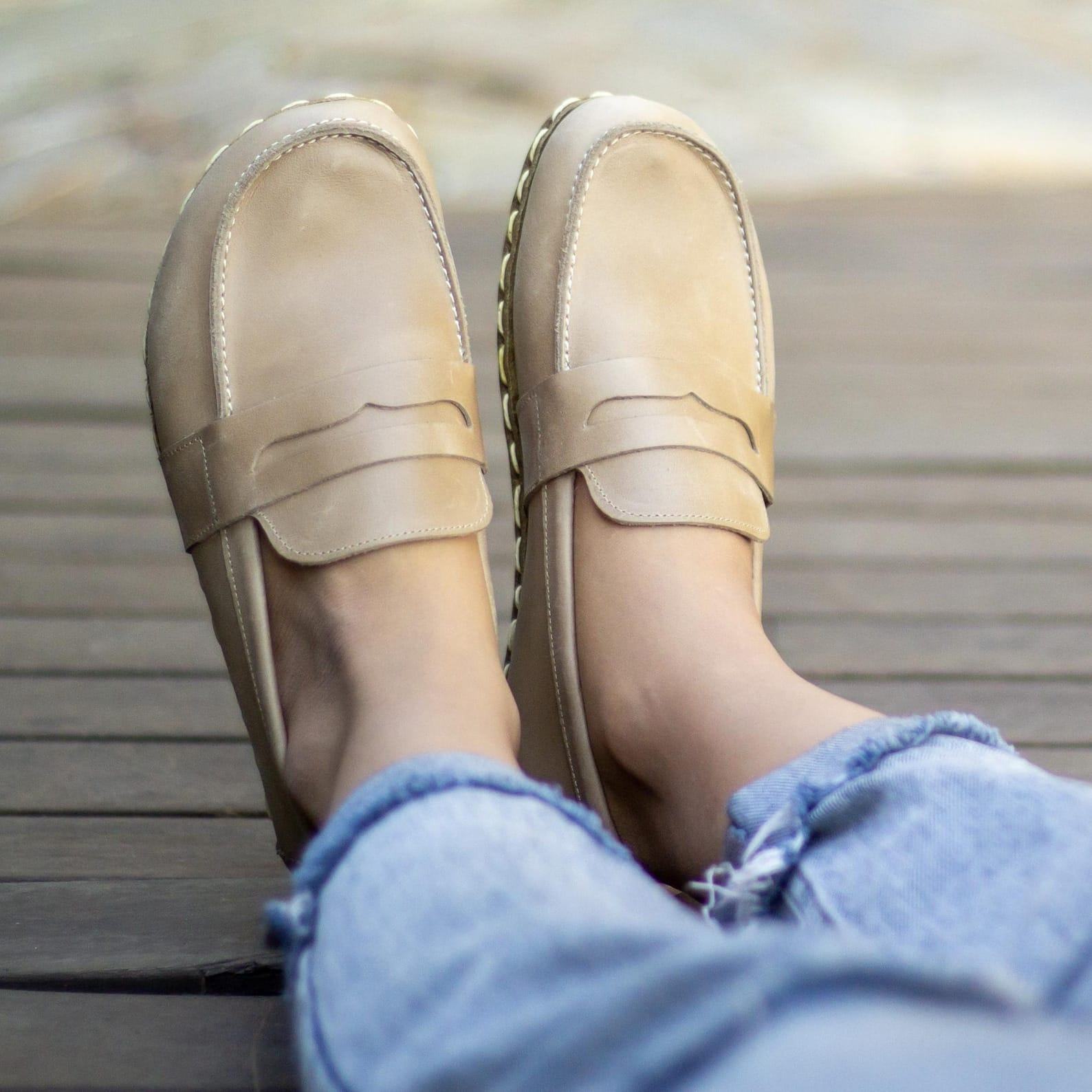 Crazy Vision Leather Barefoot Shoes  Earth Grounded, All-Leather Comfort for Women