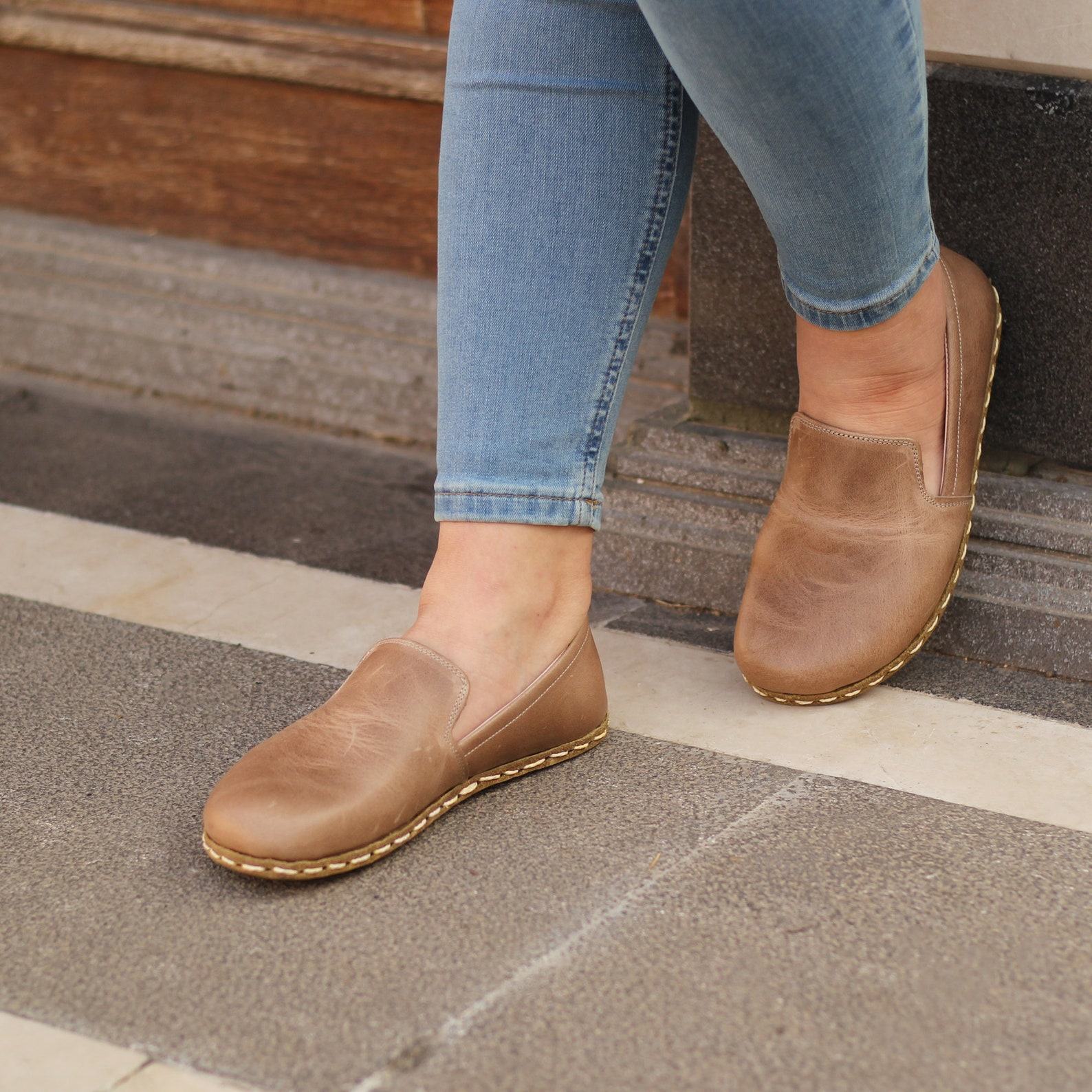 Crazy Vision  Women’s Grounding Barefoot Leather Shoes – Minimalist Earth Shoes