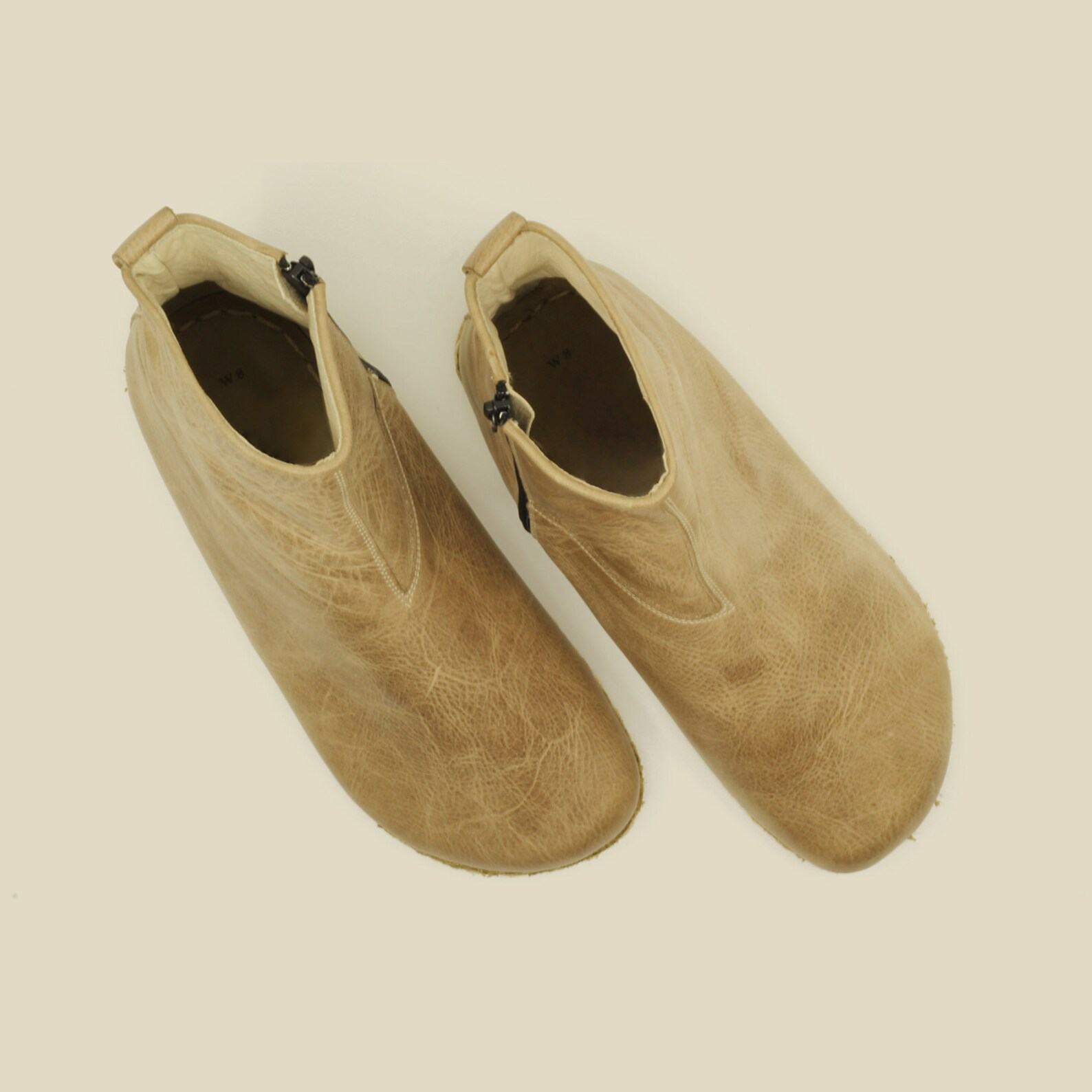 Crazy Vision Zero Drop Ankle Boots  Zipper Barefoot Freedom for Women