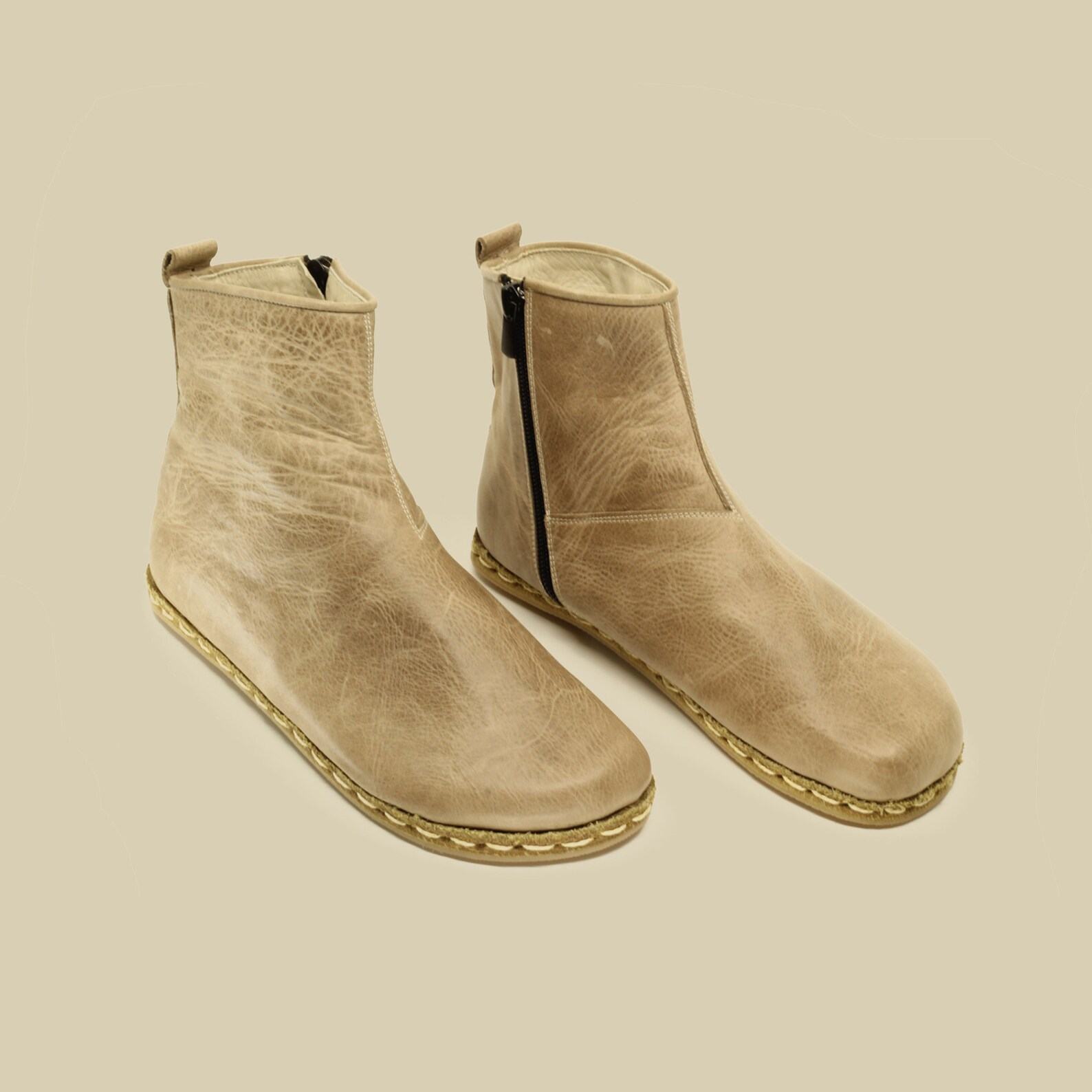 Crazy Vision Zero Drop Ankle Boots  Zipper Barefoot Freedom for Women