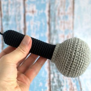 Crochet Microphone Rattle The Interesting  Item for Baby Rock Stars