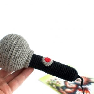 Crochet Microphone Rattle The Interesting  Item for Baby Rock Stars