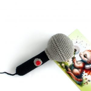 Crochet Microphone Rattle The Interesting  Item for Baby Rock Stars