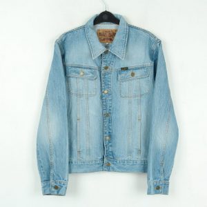 Crocker Jeans 90’s Vintage Men’s Denim Jacket Relive the Y2K Era with this Light Blue Trucker Coat