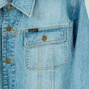 Crocker Jeans 90’s Vintage Men’s Denim Jacket Relive the Y2K Era with this Light Blue Trucker Coat