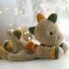 Cuddle Up with Prehistoric Charm Crochet Dinosaur Comforter and Lovey Pattern