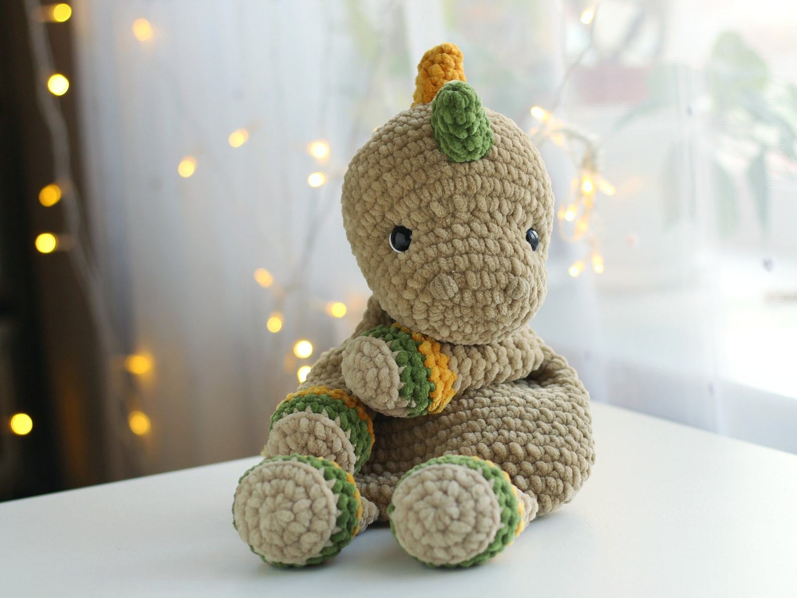 Cuddle Up with Prehistoric Charm Crochet Dinosaur Comforter and Lovey Pattern - Image 2