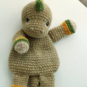 Cuddle Up with Prehistoric Charm Crochet Dinosaur Comforter and Lovey Pattern