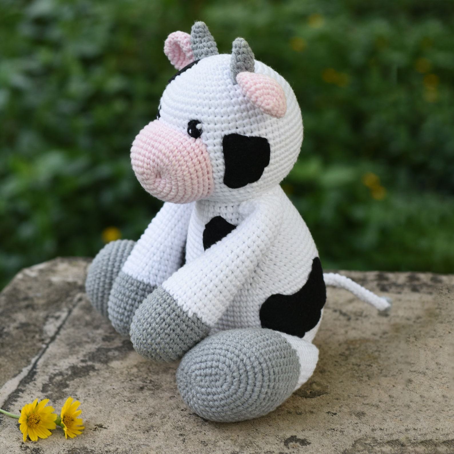 Cuddle-Worthy Milk Cow Crochet Plushie Your Farm-Fresh Friend in Custom Colors