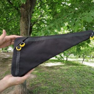 Custom Bikepacking Frame Bag – Triangle Bike Bag with Zipper – Cycling Travel Gear