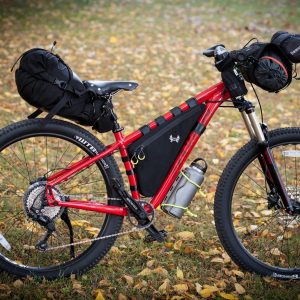 Custom Bikepacking Frame Bag – Triangle Bike Bag with Zipper – Cycling Travel Gear