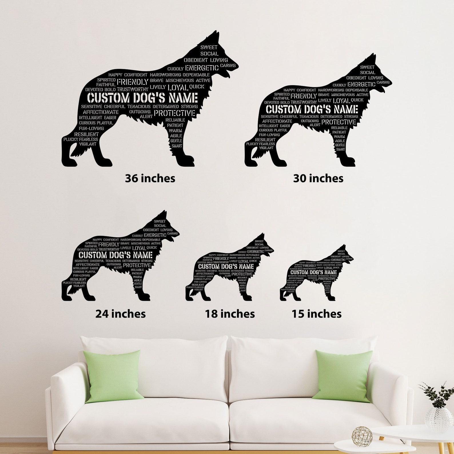 Custom German Shepherd Dog Traits Metal Wall Art with LED Light Illuminate Your Dog’s Personality