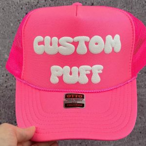 Customizable Headwear Design Your Own Puff Print, Foam, Mesh Trucker, High Crown, and Metallic Hats