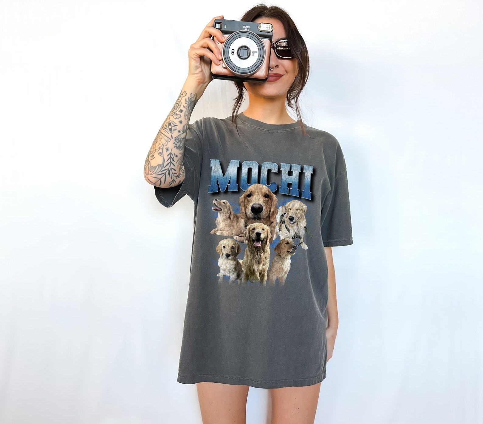 Customizable Retro Collage Pet Shirt Unleash Your Furry Friend’s Vintage Style - Image 3